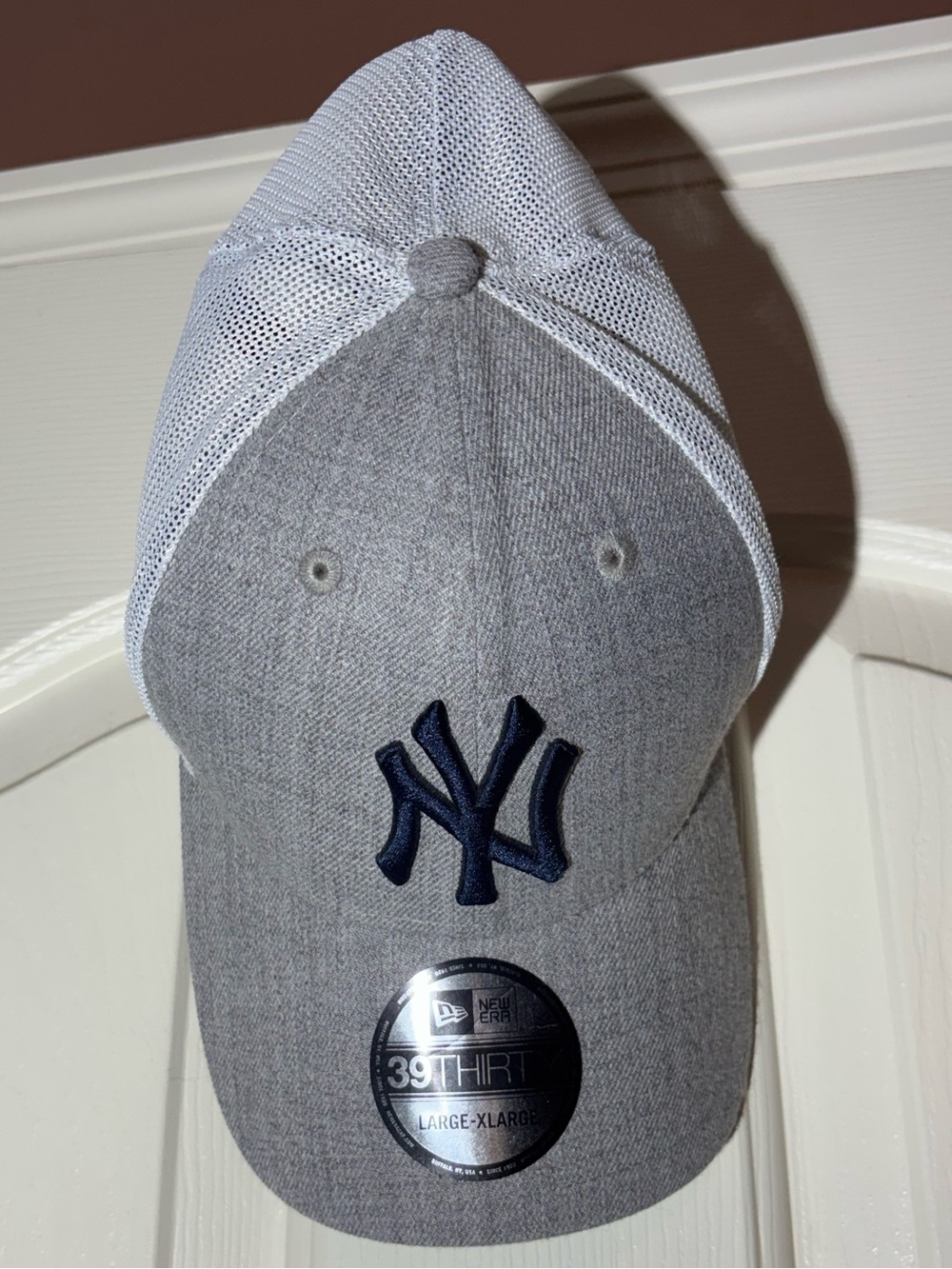 New Era Grey & Navy 39THIRTY New York Yankees Cap (L/XL)